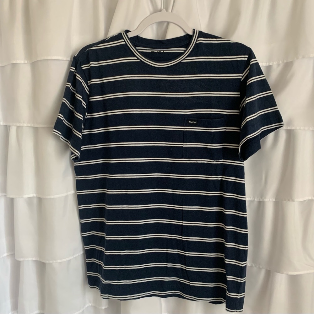 STRIPED RVCA OVERSIZED MENS TEE